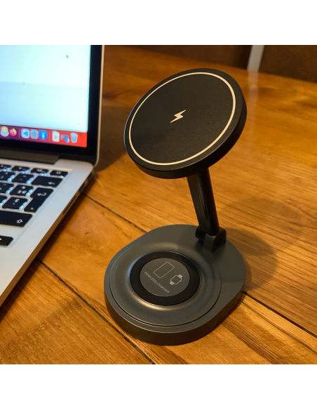 Support de Recharge Magsafe 2 en 1 - Chargez et Exposez Vos Appareils avec Élégance